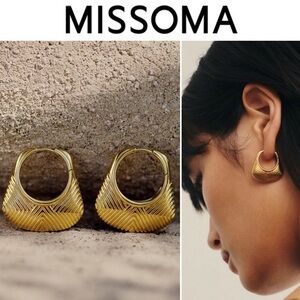 Missoma Hera Ridge Gold Hoop Earrings 198$